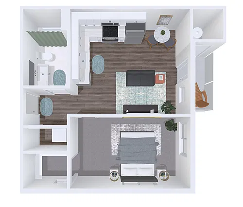 Floor plan Alcove - 1x1