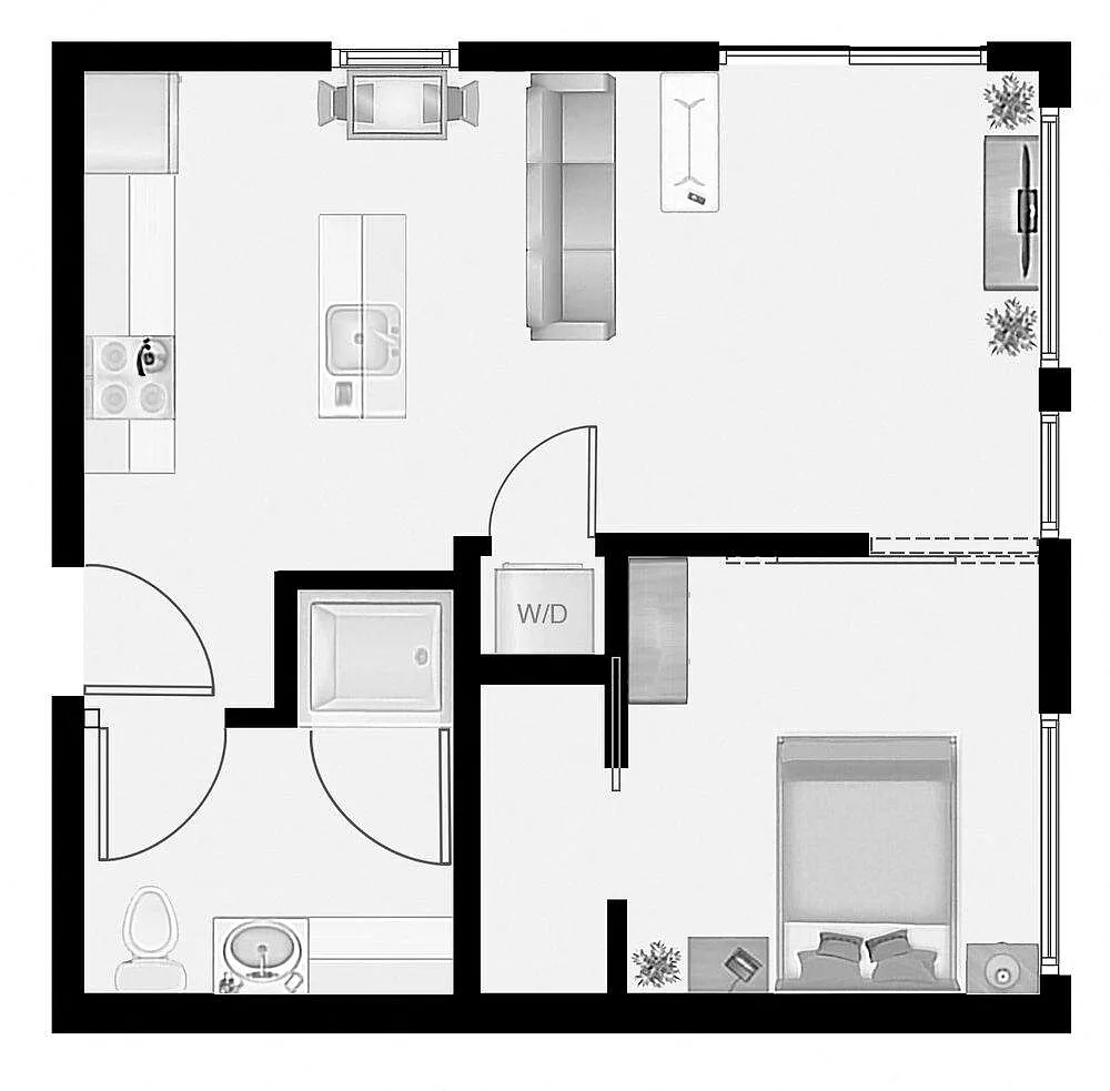 Floor plan 1X1