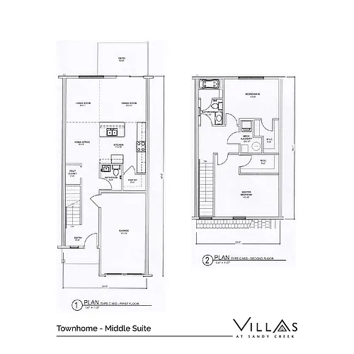 Floor plan Townhome - Middle Suite