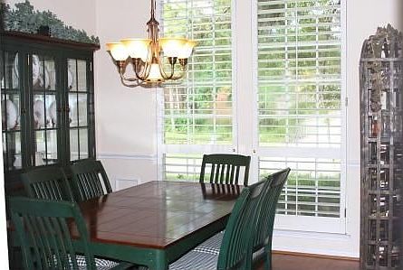 Entry way looking into formal dining room