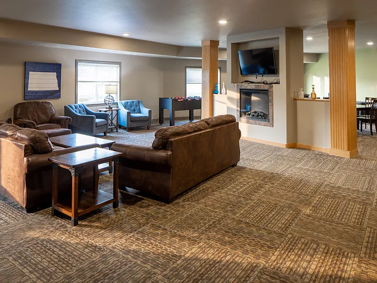 Enjoy time together in the community rooms