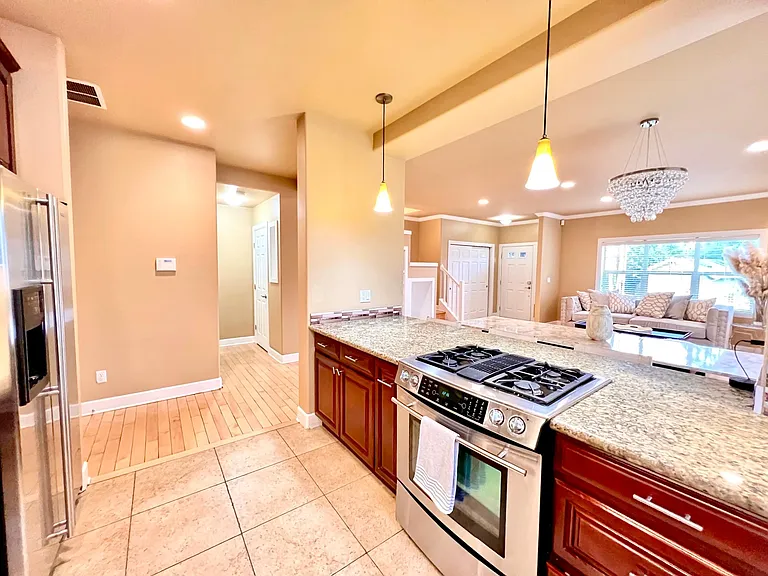 Open view into living room, perfect for gatherings