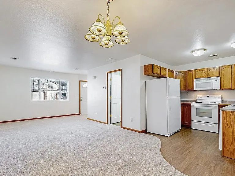 kitchen and living room