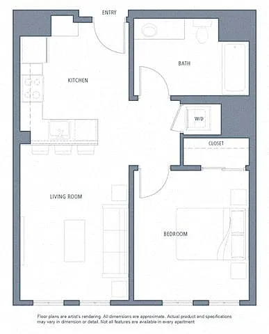 Floor plan 631 1B1B