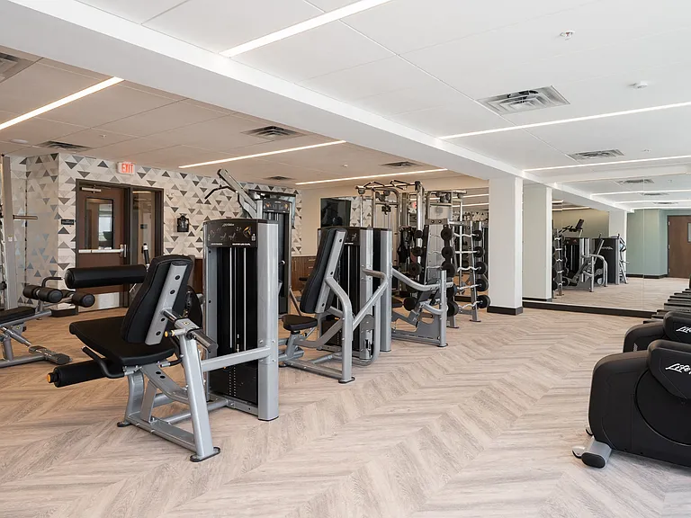 Our expansive 24/7 fitness center is fully equipped to meet all your workout needs.