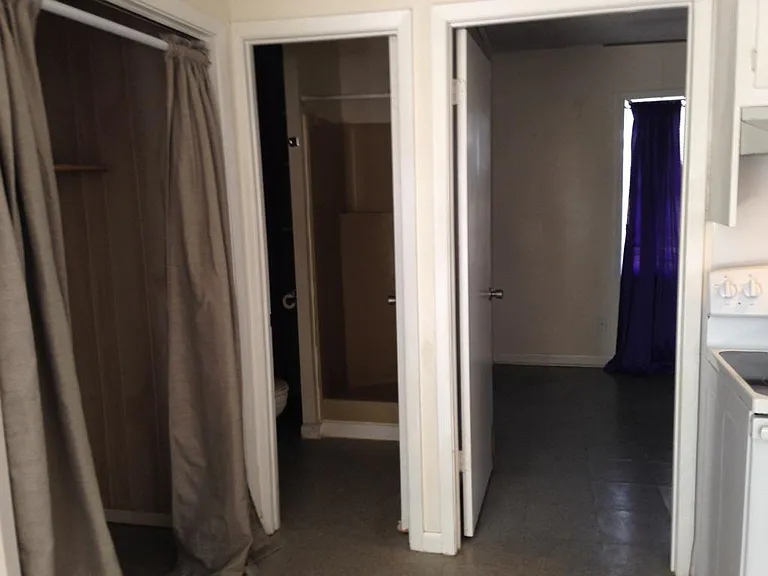 closet storage, bathroom and bedroom