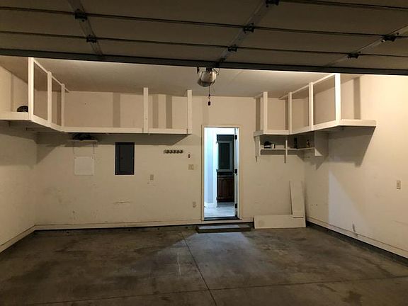 2 car garage with storage options.