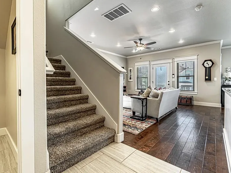 Entrance to half bath on left side.