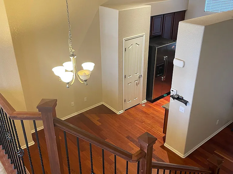 Looking from family room to dining/kitchen