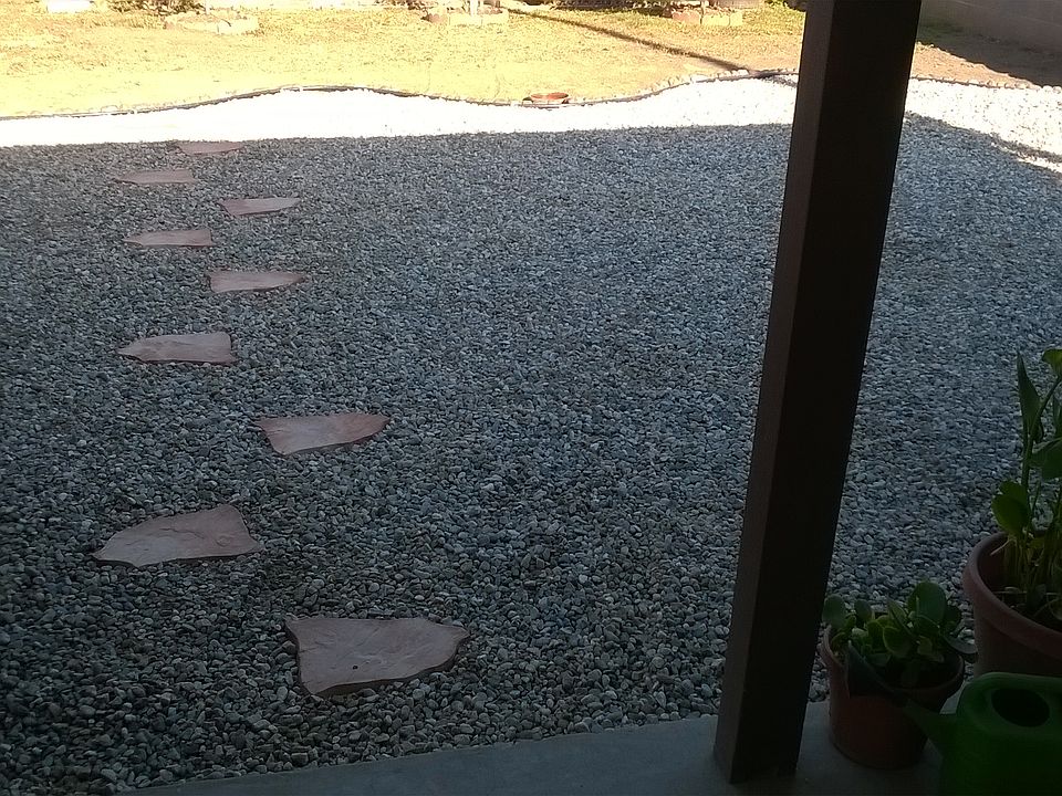 Backyard ( River rocks )