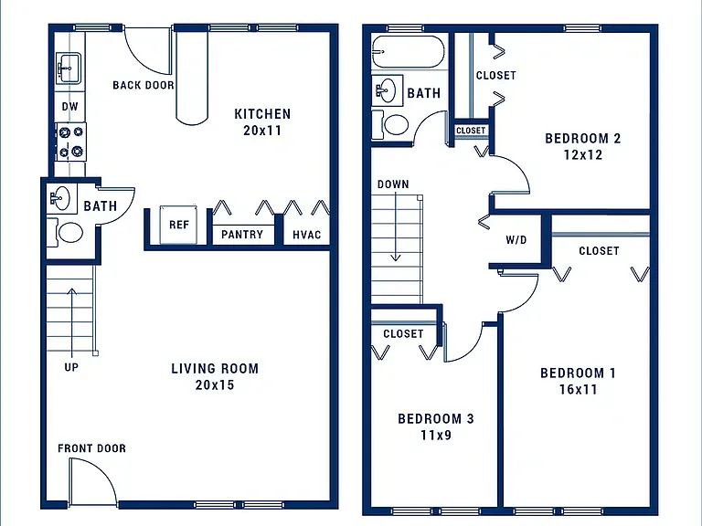 3 Bedroom 1.5 Bath C - online 3 Bedroom 1.5 Bath C - online