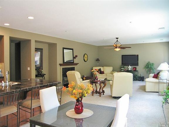 The large Family room is open to the kitchen.