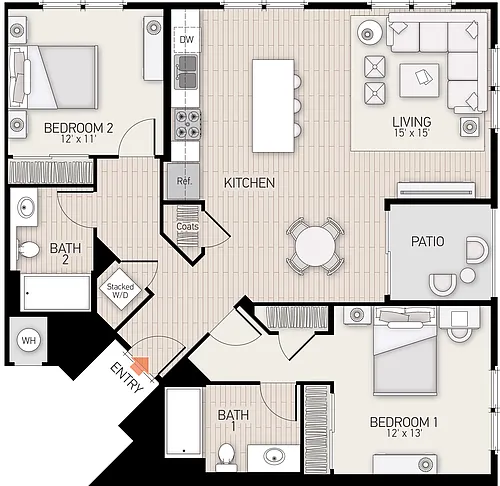 Floor plan Plan T