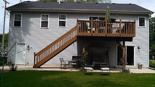 Back deck and patio
