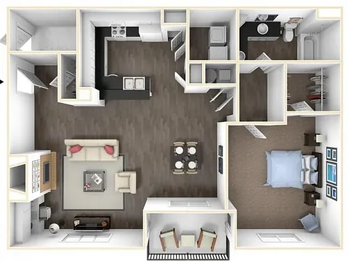 Floor plan 1X1DR