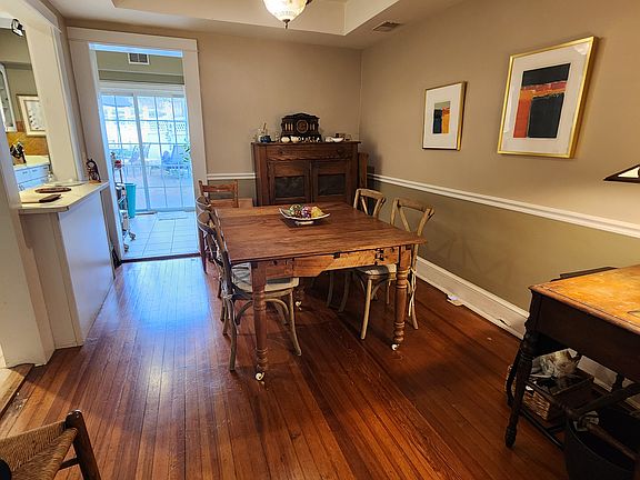 Dining with Kitchen on left.
