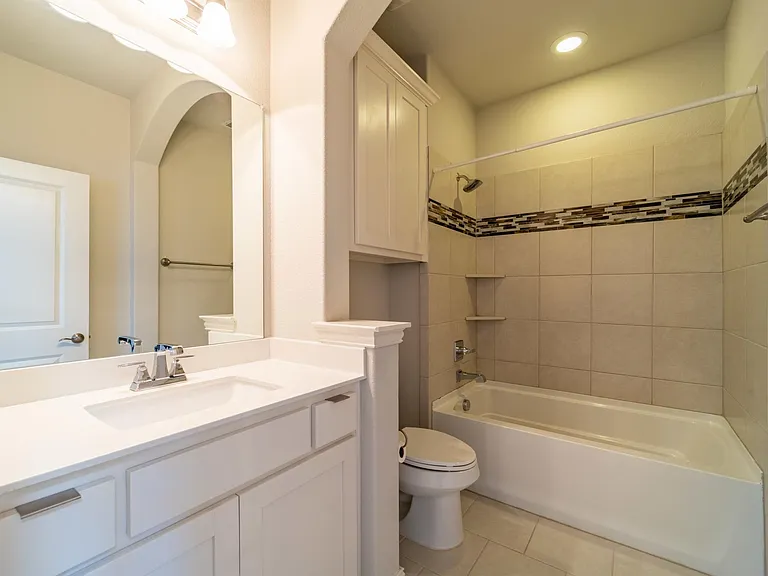Attention has been paid to every detail, down to the upscale drawer pulls and beautiful tile work