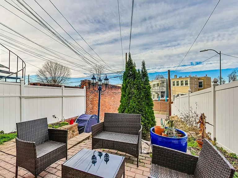 Fenced backyard