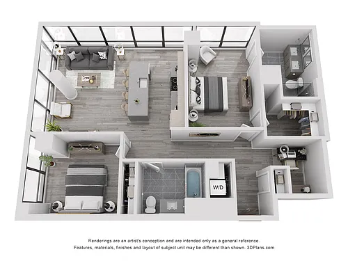 Floor plan Two Bedroom - B2
