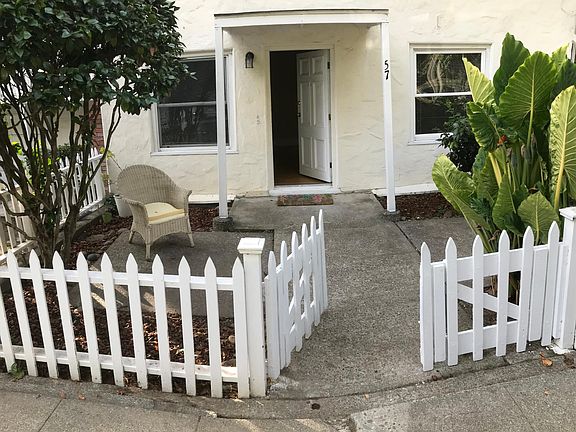 Private patio and front door