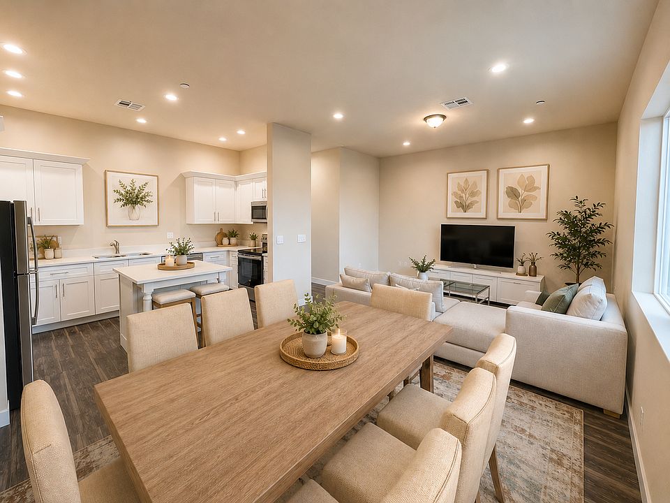 2nd Floor: Living, Kitchen, Dining