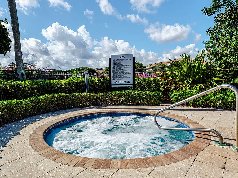 Resident hot tub