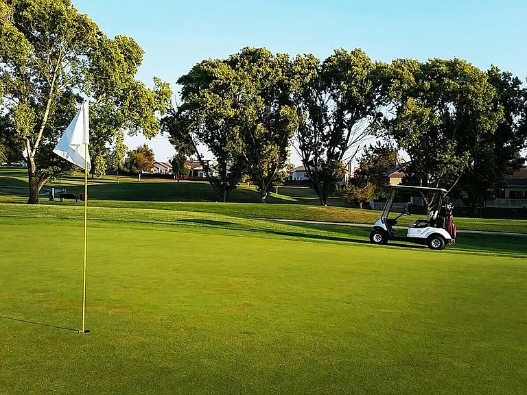 On the golf course
