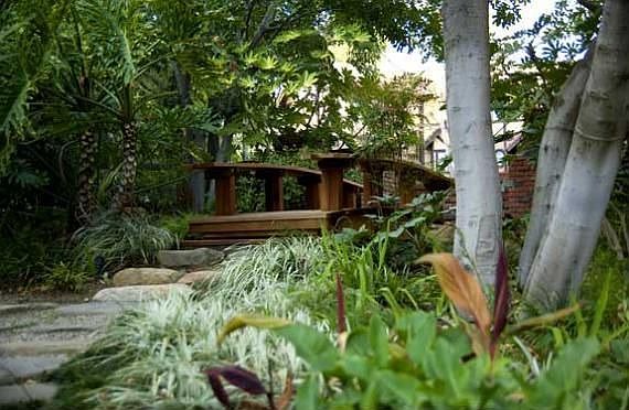 Bridge between main house and 1st guest house