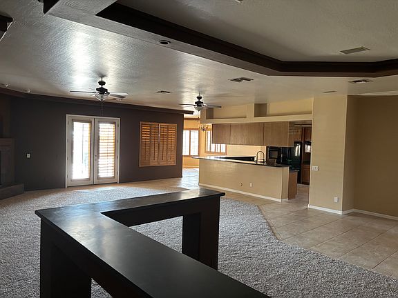 Office with view of Living room