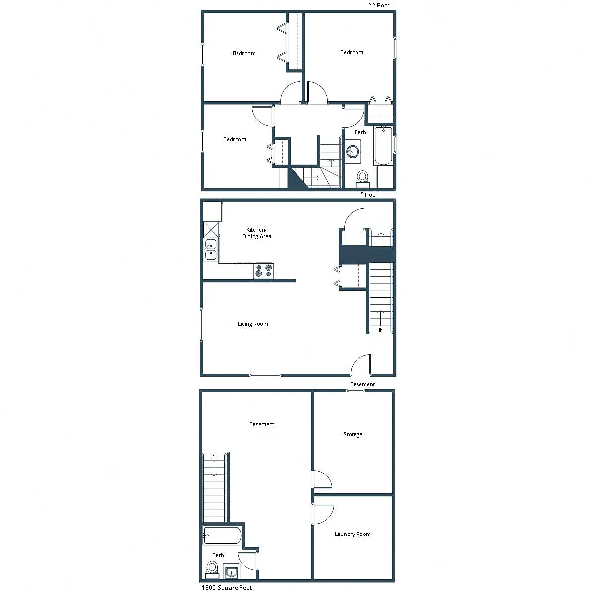 Floor plan Three Bedroom 32A