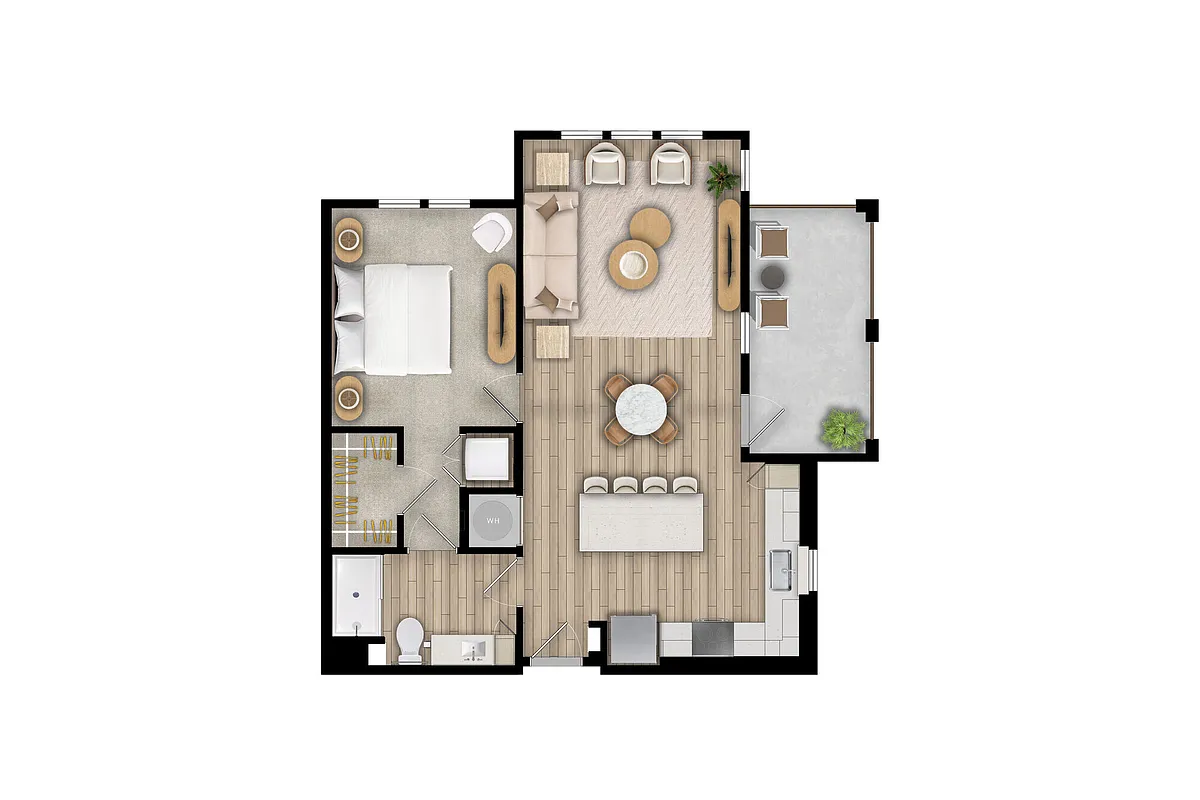 Floor plan A4 - 1X1