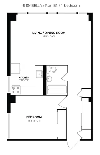 Floor plan 1 Bedroom