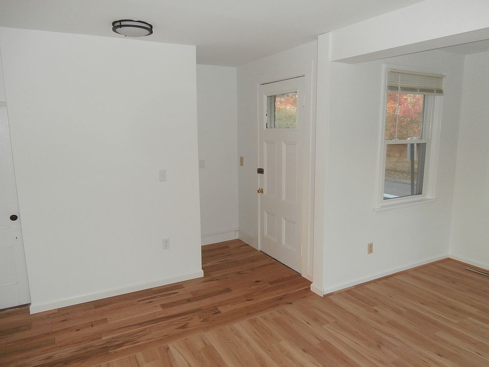 front door and living room