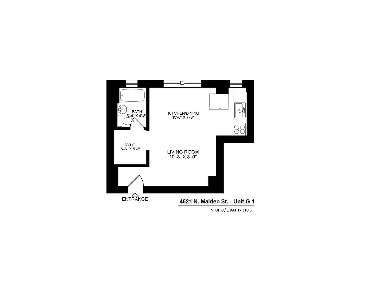 Floor plan Studio G1