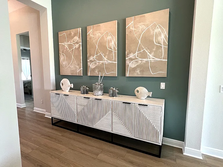 A welcoming entryway sets the tone for the home