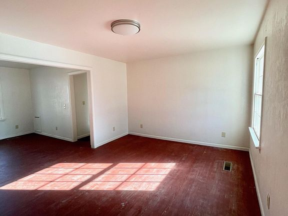 Entry way leading to living room