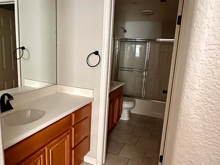Connected half bath and full bath on main floor