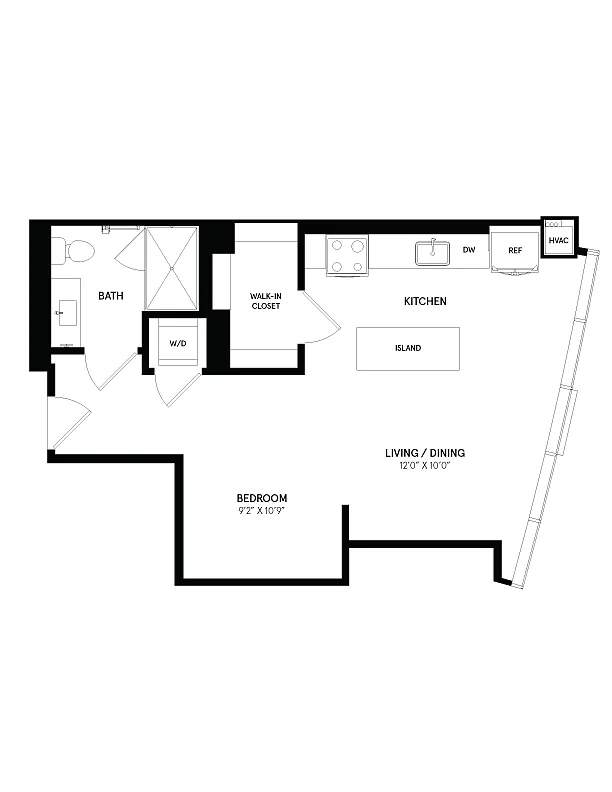 Floor plan Convertible Studio-12B