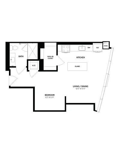 Floor plan Convertible Studio-12