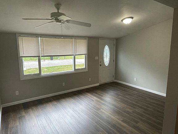 Living room floors are carpeted