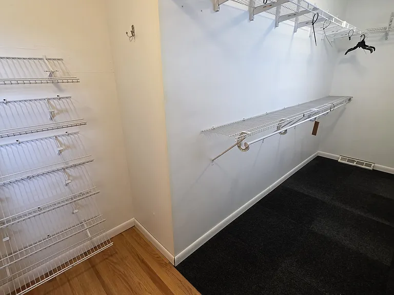Huge walk-in closet in main bedroom