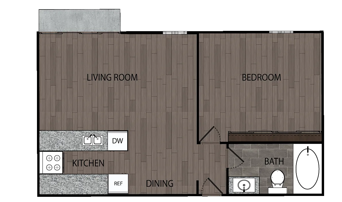 Floor plan One Bedroom