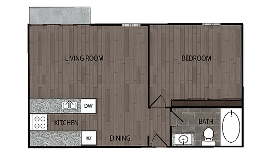 Floor plan One Bedroom