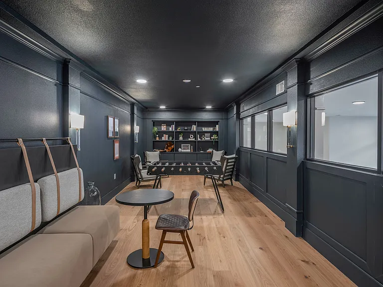 Warm and sophisticated game room