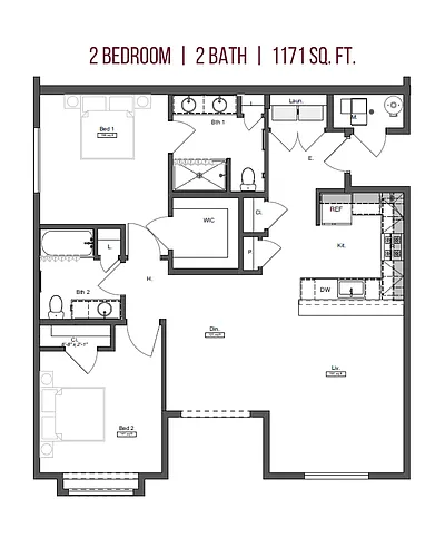 Floor plan 2 Bedroom