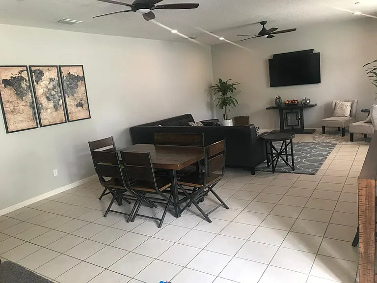 Downstairs living/dining room