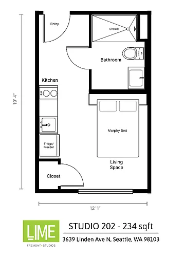 Floor plan 2nd Floor 202