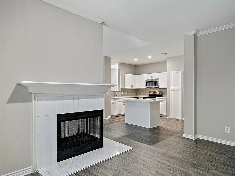 Fireplaces available in select homes.