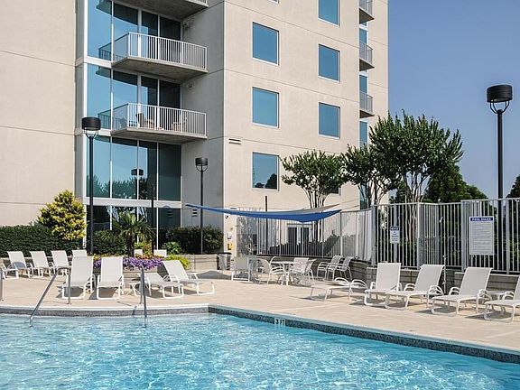roof-top pool overlooking the city