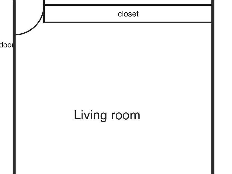 This is the layout of the unit. Will post more photos once the current tenant moves out! :) 2 large closets with lots of storage room. Has large cabinets above the closets as well. Full kitchen, full bathroom.